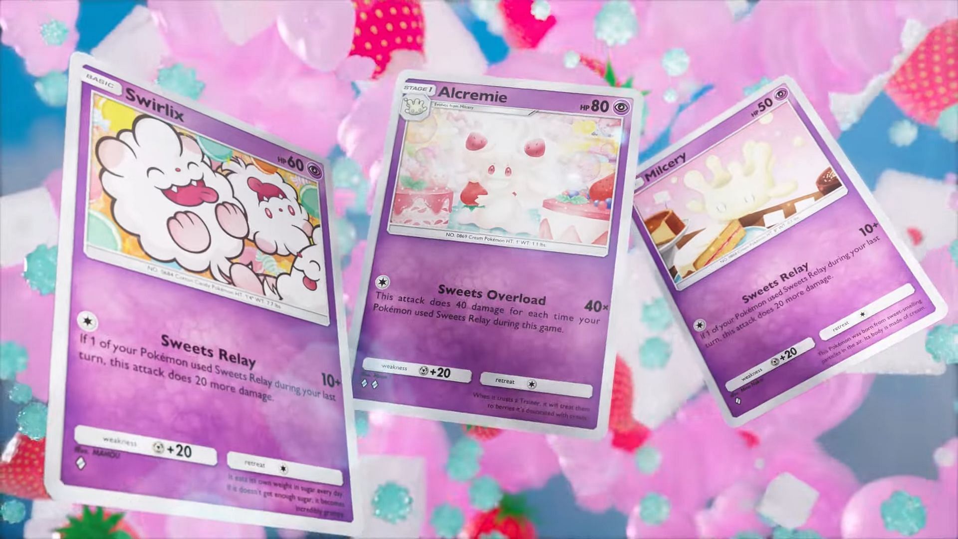 Swirlix, Alcremie, and Milcery (Image via The Pokemon Company)